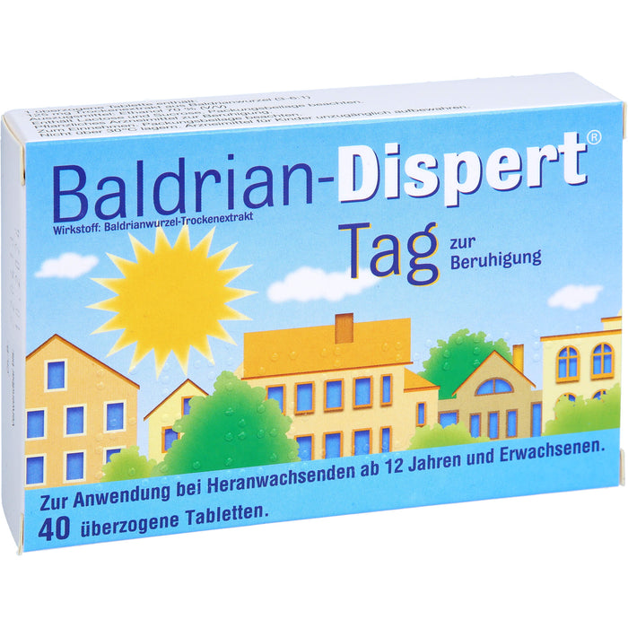 Baldrian-Dispert Tag Tabletten zur Beruhigung, 40 St. Tabletten