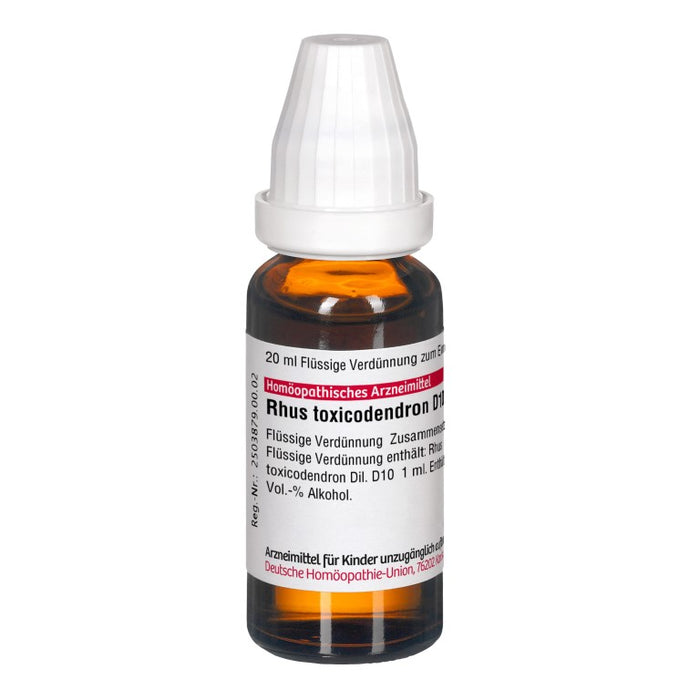 DHU Rhus toxicodendron D10 Dilution, 20 ml Solution