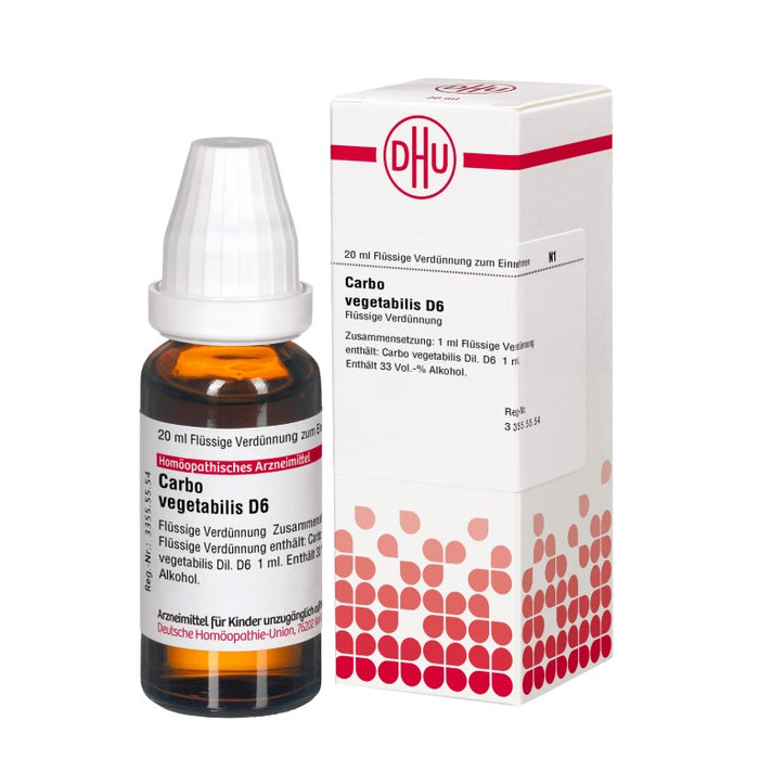 DHU Carbo vegetabilis D6 Dilution, 20 ml Solution