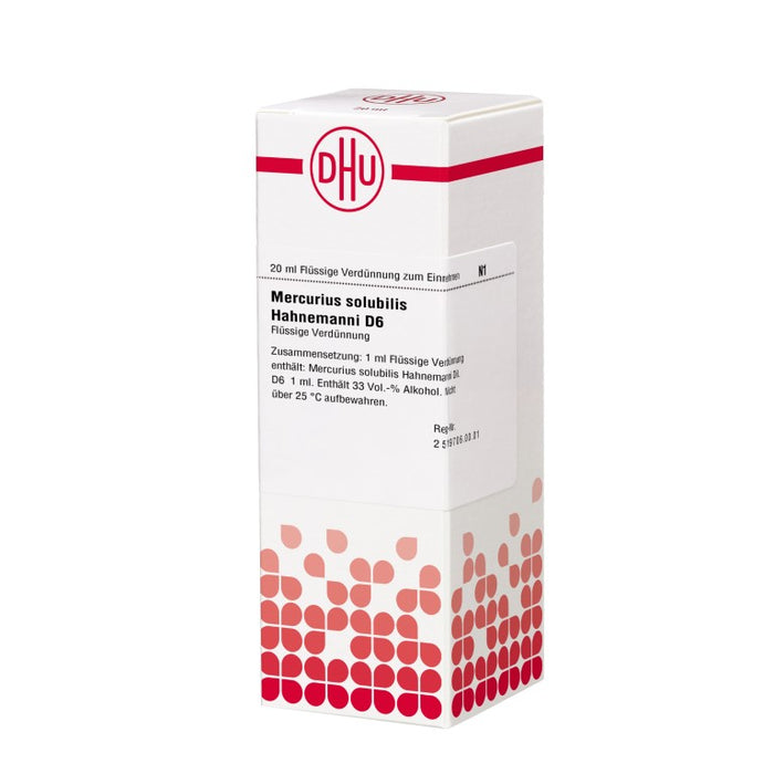DHU Mercurius solubilis Hahnemanni D6 Dilution, 20 ml Solution