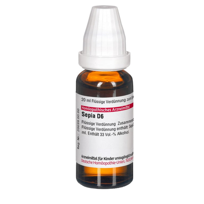 DHU Sepia D6 Dilution, 20 ml Solution