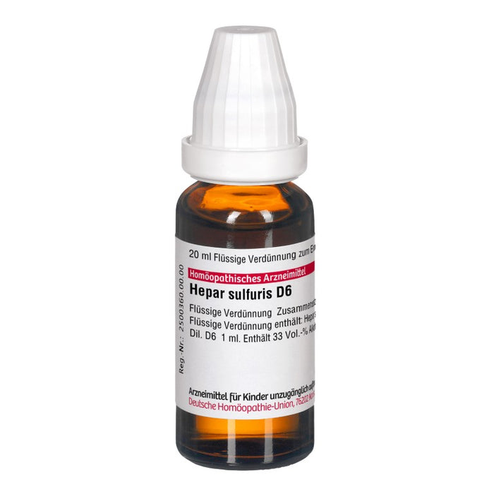 DHU Hepar sulfuris D6 Dilution, 20 ml Solution
