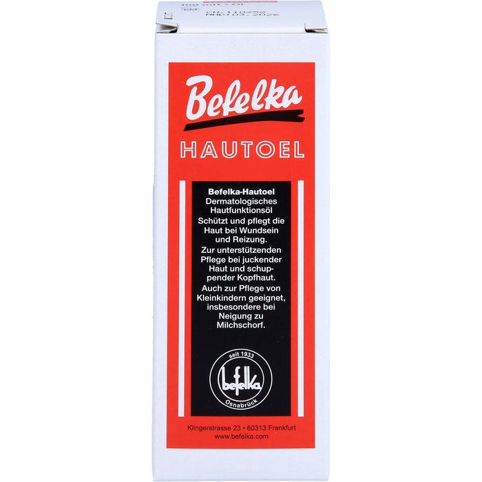 Befelka Hautöl schützt und pflegt die Haut bei Wundsein und Reizung, 100 ml Öl