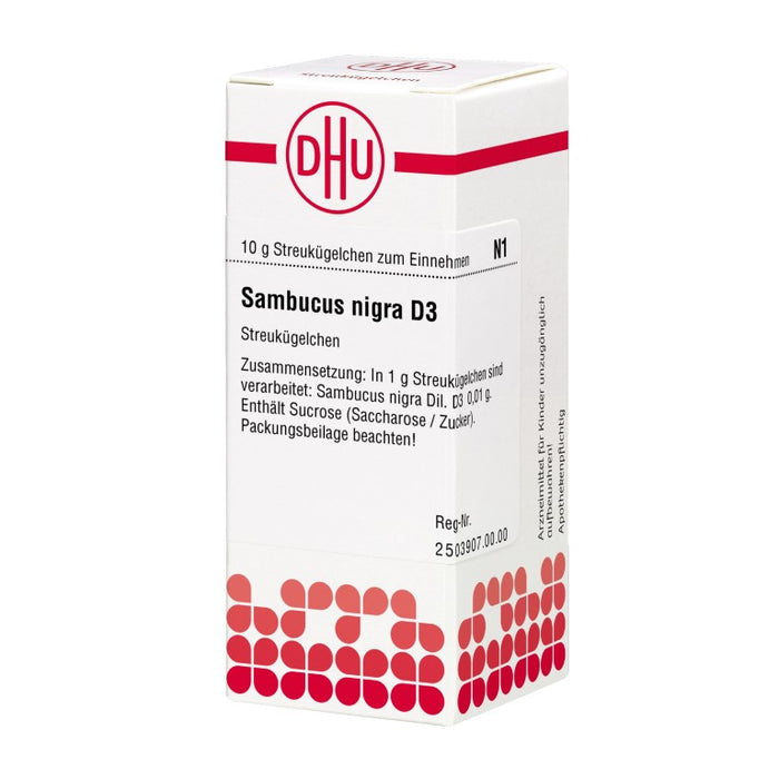 Sambucus nigra D3 DHU Globuli, 10 g Globules
