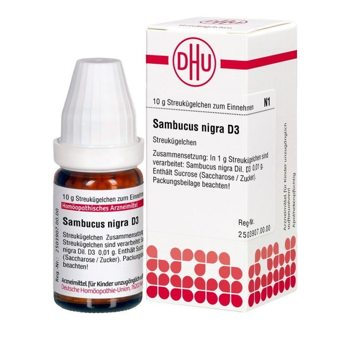 Sambucus nigra D3 DHU Globuli, 10 g Globules