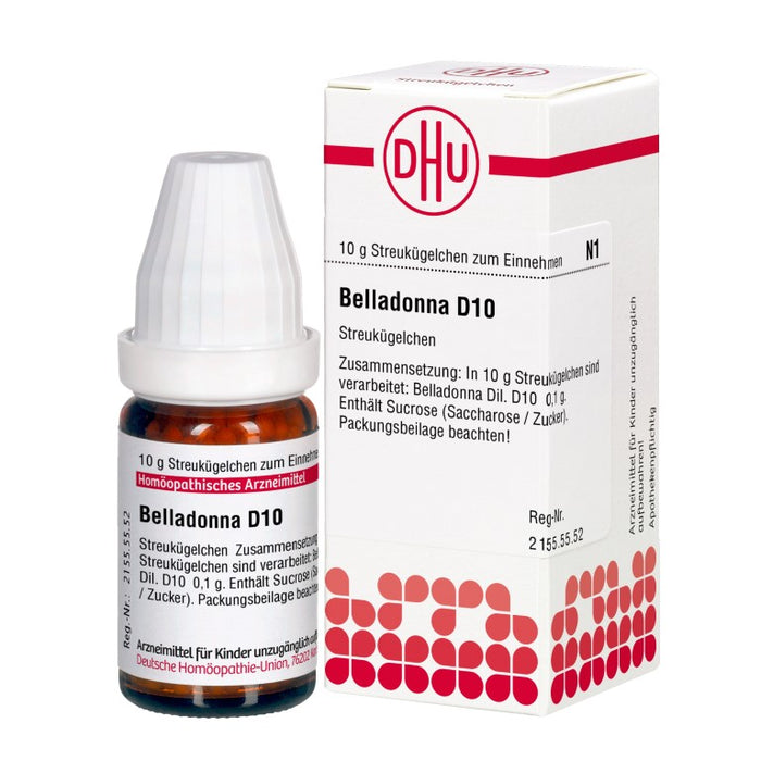 Belladonna D10 DHU Globuli, 10 g Globules