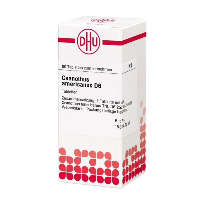 Ceanothus americanus D6 DHU Tabletten, 80 pc Tablettes