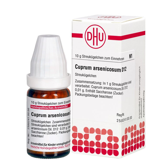 Cuprum arsenicosum D12 DHU Globuli, 10 g Globules