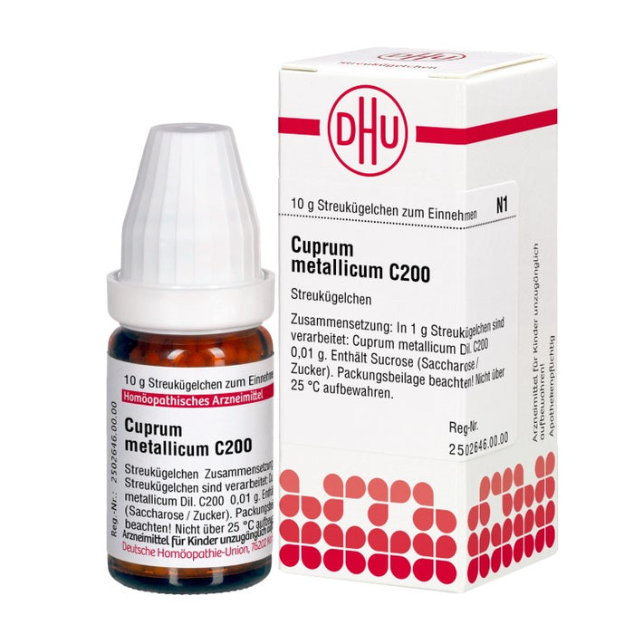 Cuprum metallicum C200 DHU Globuli, 10 g Globules