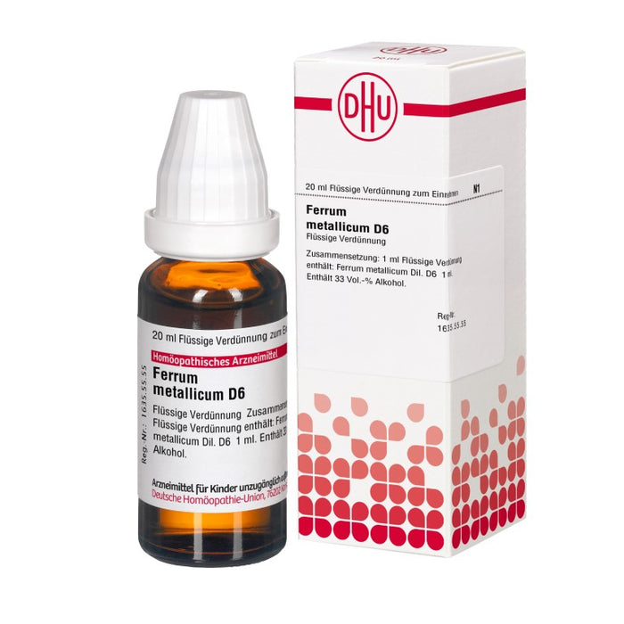 DHU Ferrum metallicum D 6 Flüssige Verdünnung, 20 ml Solution