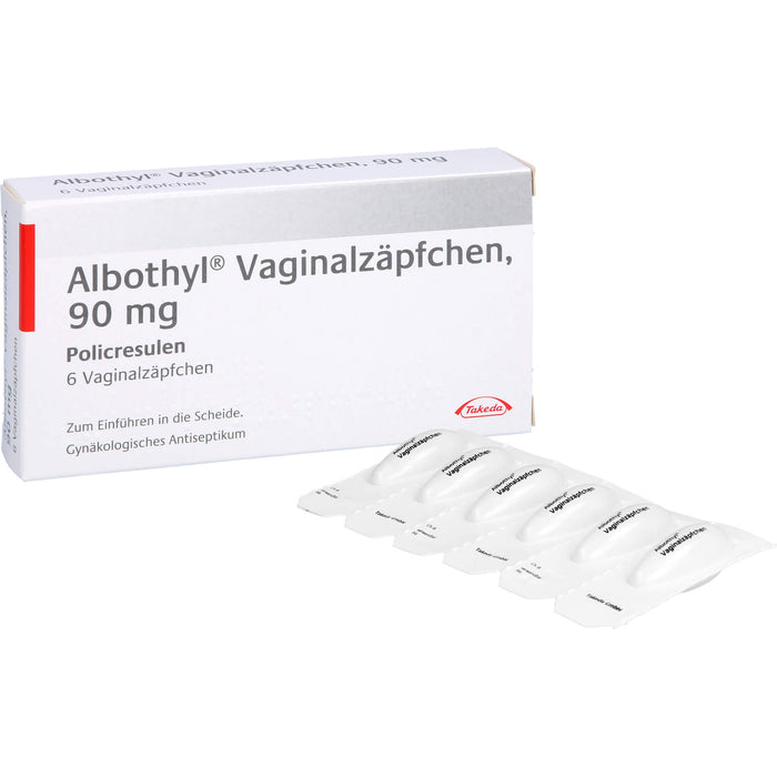 Albothyl Vaginalzäpfchen, 90 mg, 6 pcs. Suppositories