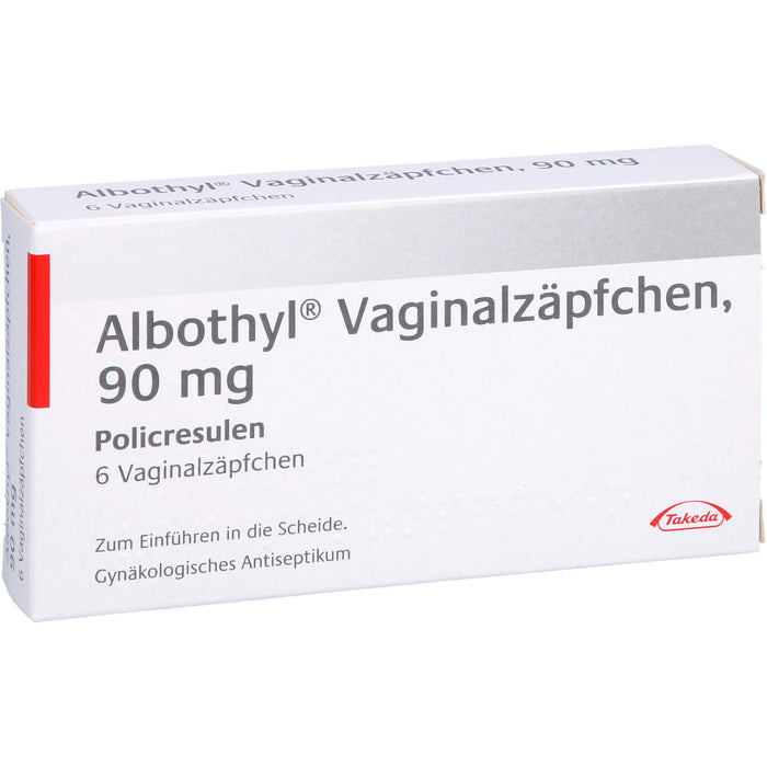 Albothyl Vaginalzäpfchen, 90 mg, 6 pcs. Suppositories