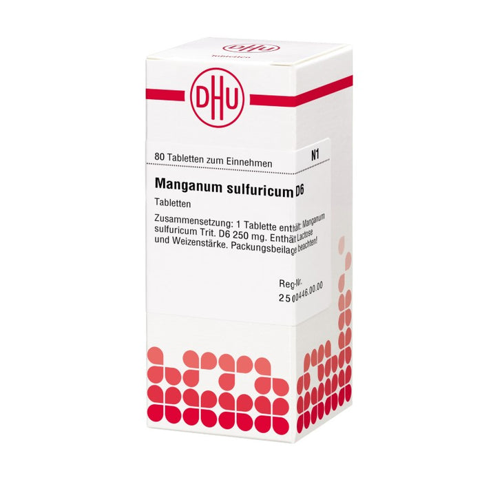 Manganum sulfuricum D6 DHU Tabletten, 80 pc Tablettes