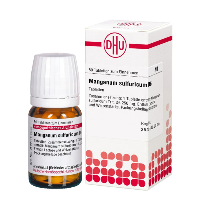 Manganum sulfuricum D6 DHU Tabletten, 80 pc Tablettes