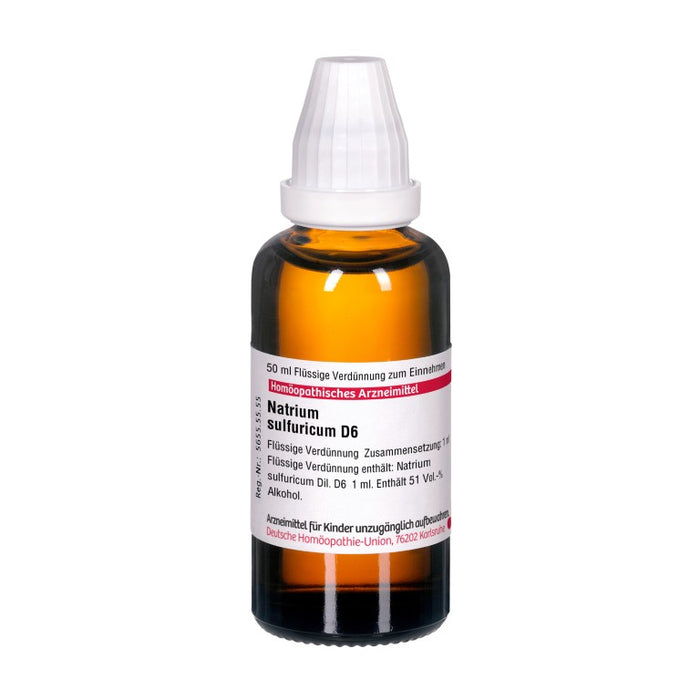 Natrium sulfuricum D6 DHU Dilution, 50 ml Solution