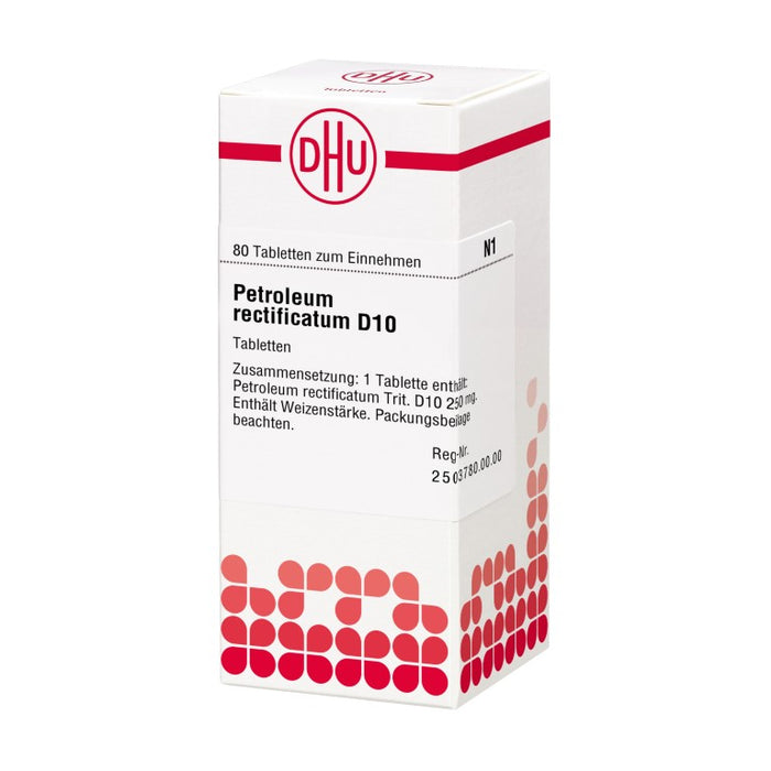 Petroleum rectificatum D10 DHU Tabletten, 80 pc Tablettes