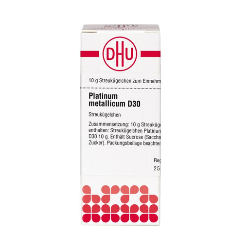 Platinum metallicum D30 DHU Globuli, 10 g Globuli