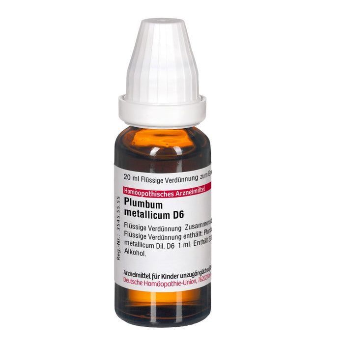Plumbum metallicum D6 DHU Dilution, 20 ml Solution