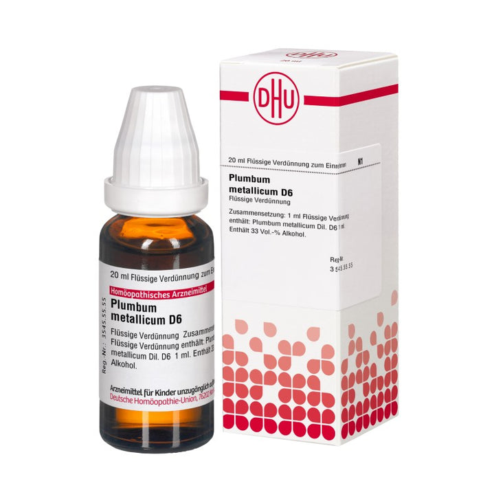 Plumbum metallicum D6 DHU Dilution, 20 ml Solution