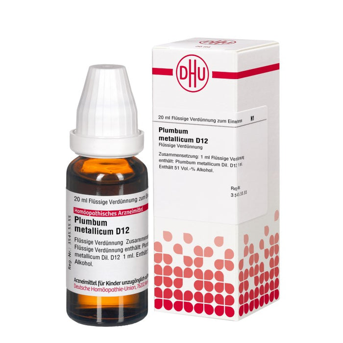 Plumbum metallicum D12 DHU Dilution, 20 ml Solution