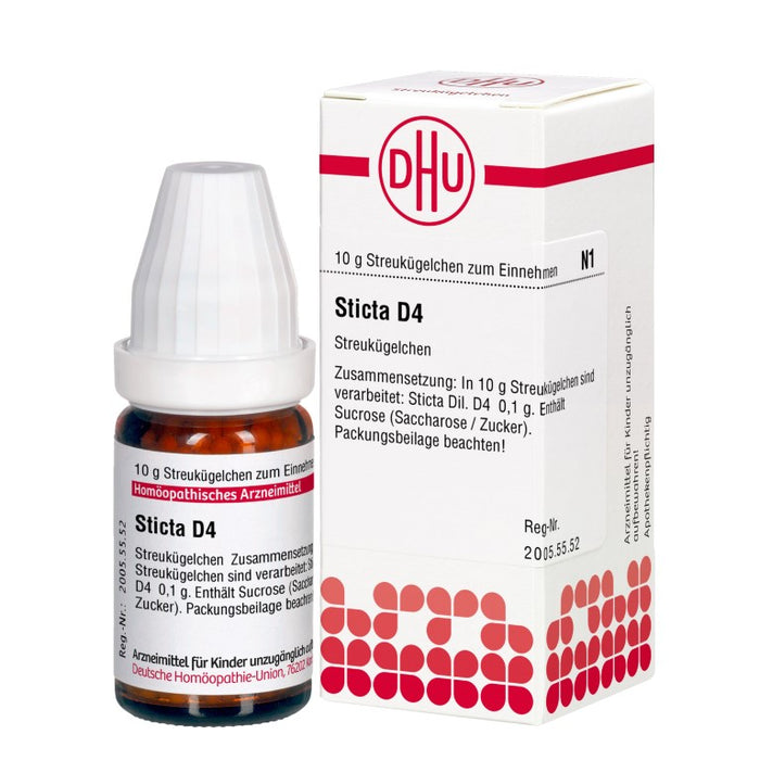 Sticta D4 DHU Globuli, 10 g Globules