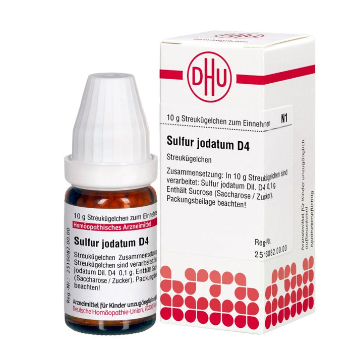 Sulfur jodatum D4 DHU Globuli, 10 g Globules