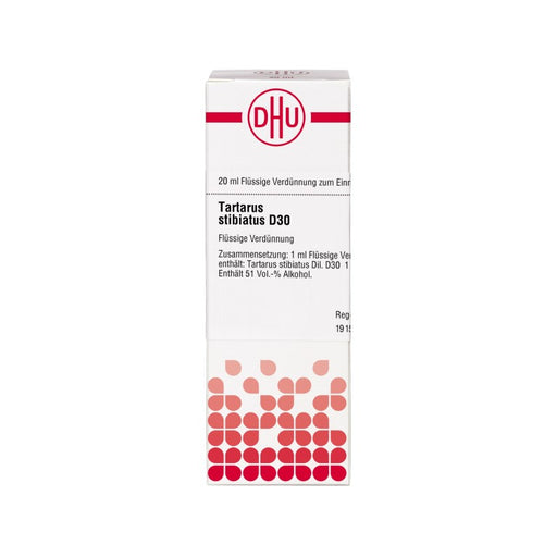 DHU Tartarus stibiatus D30 Dilution, 20 ml Lösung