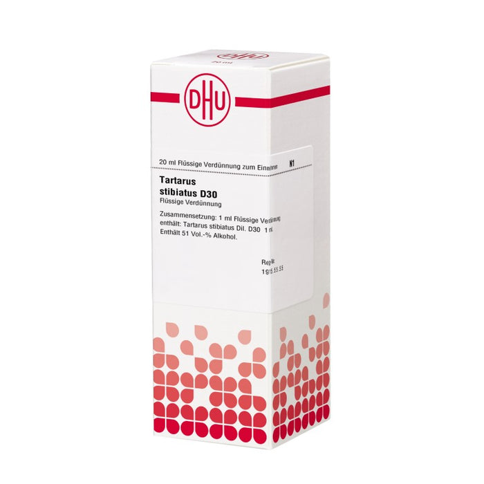 DHU Tartarus stibiatus D30 Dilution, 20 ml Solution