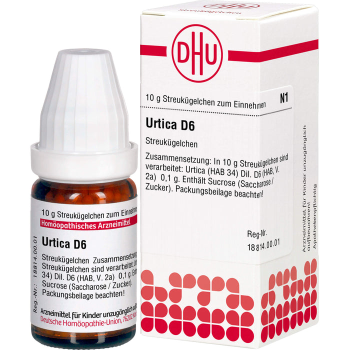 Urtica D6 DHU Globuli, 10 g Globules