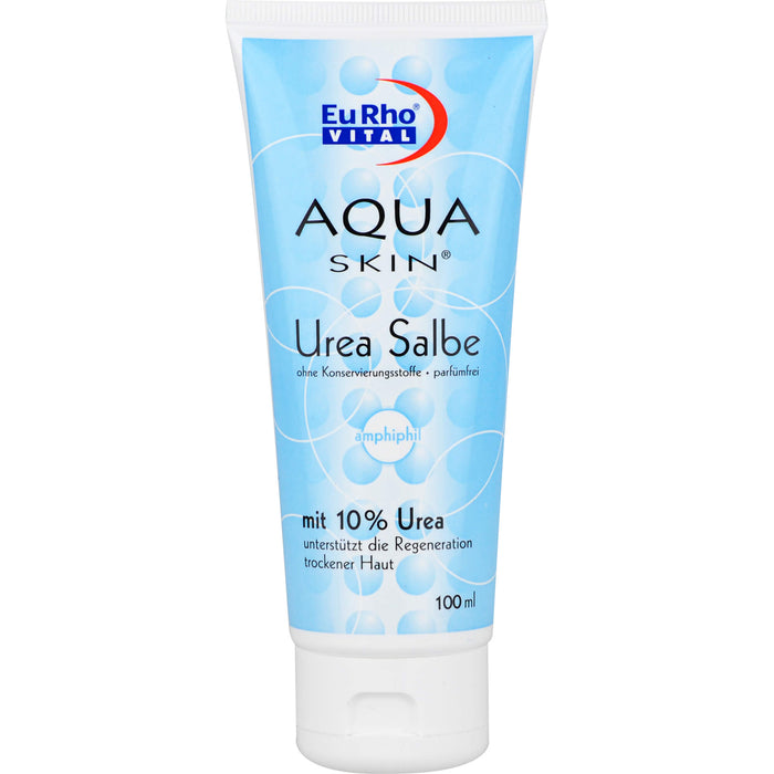 Aqua Skin Urea Salbe mit 10% Urea unterstützt die Regeneration trockener Haut, 100 ml Salbe