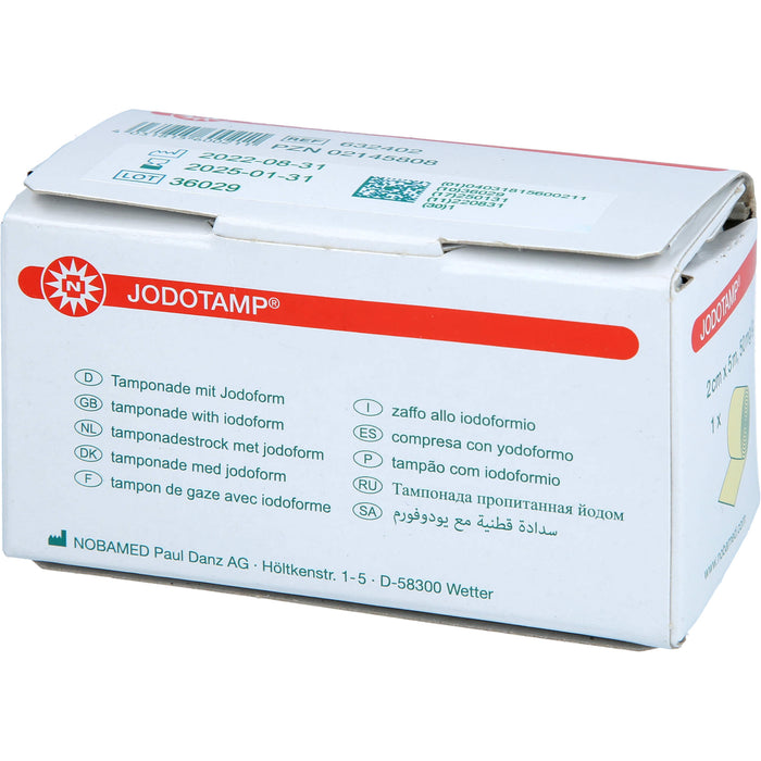 JODOTAMP Tamponade mit Jodoform 5 m x 2 cm, 1 pcs. Tamponades