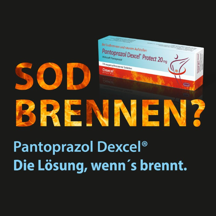 Pantoprazol Dexcel Protect 20 mg bei Sodbrennen und saurem Aufstoßen, 14 pcs. Tablets