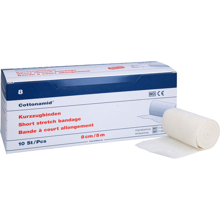 Cottonamid Kurzzug-Binde 8 cm x 5 m, 10 St. Binde