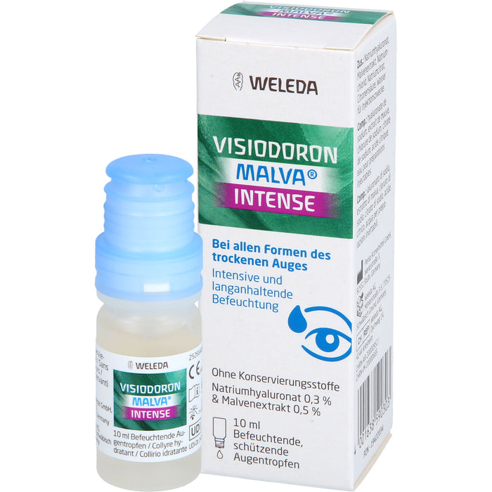 WELEDA Visiodoron Malva Intense befeuchtende Augentropfen bei trockenen Augen, 10 ml Solution