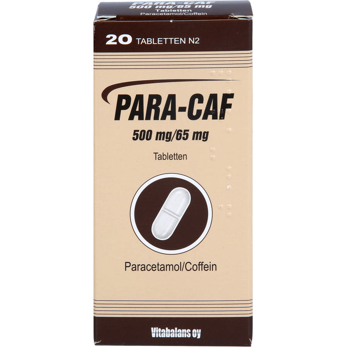 PARA-CAF 500 mg/65 mg, 20 pcs. Tablets