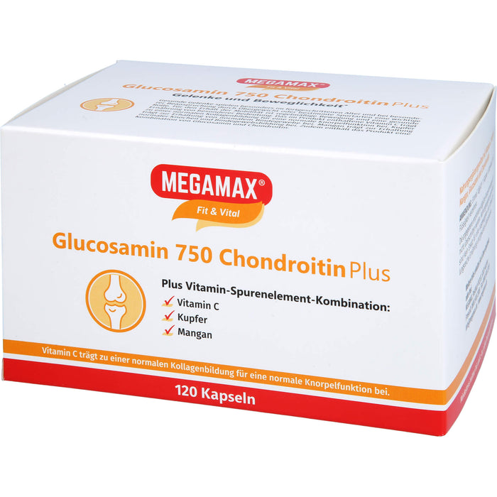 MEGAMAX Fit & Vital Glucosamin 750 Chondroitin plus Kapseln, 120 pc Capsules