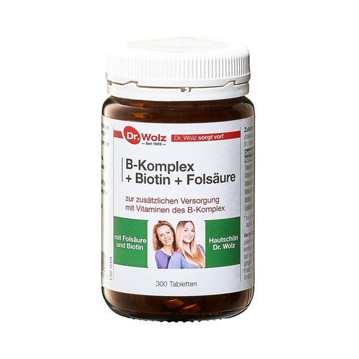 Dr. Wolz B-Komplex + Biotin + Folsäure, 300 St. Tabletten