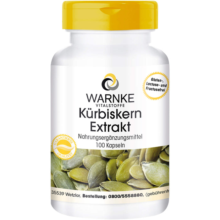 WARNKE Kürbiskern Extrakt Kapseln, 100 St. Kapseln