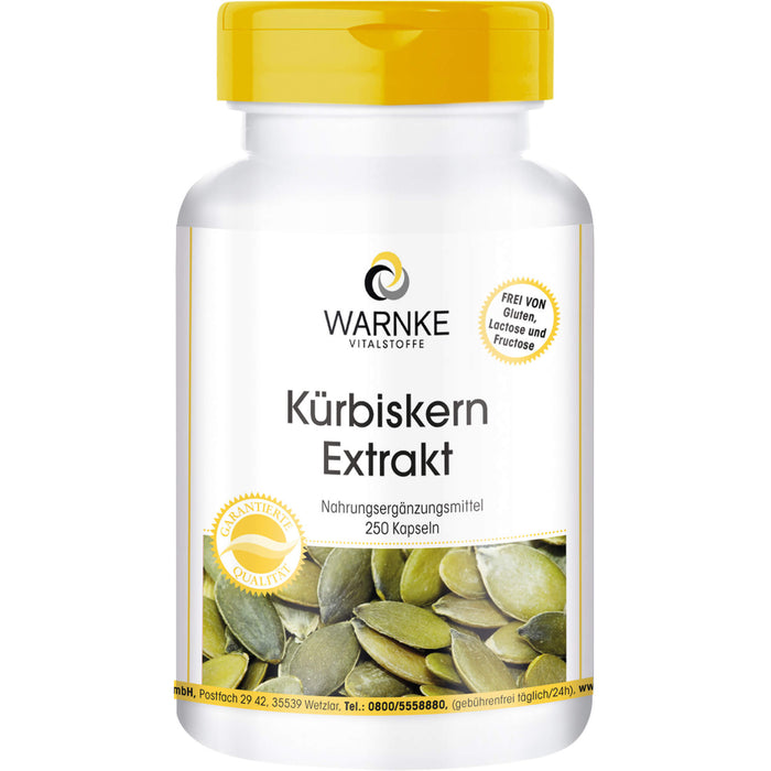 WARNKE Kürbiskern-Extrakt Kapseln, 250 St. Kapseln