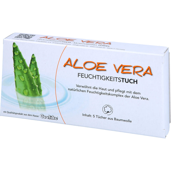 Coolike Aloe Vera Feuchtigkeitstuch verwöhnt die Haut, 5 pc Tissus