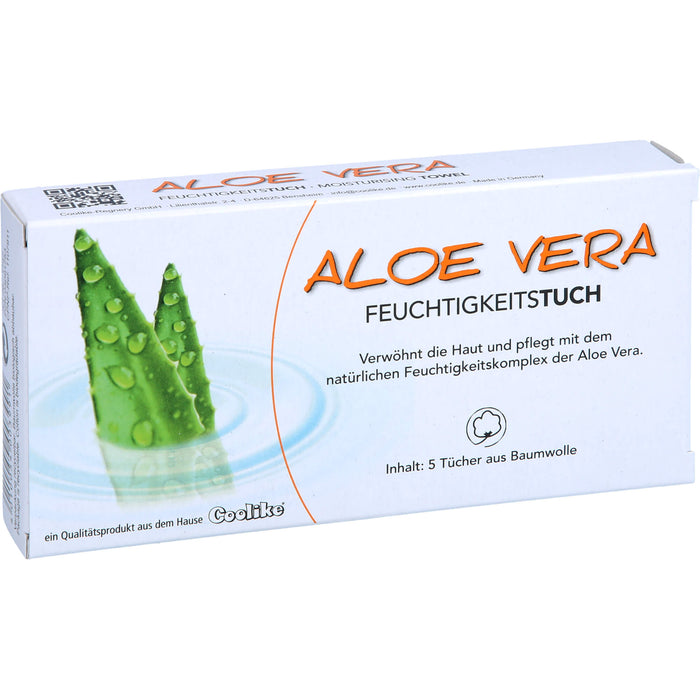 Coolike Aloe Vera Feuchtigkeitstuch verwöhnt die Haut, 5 pc Tissus