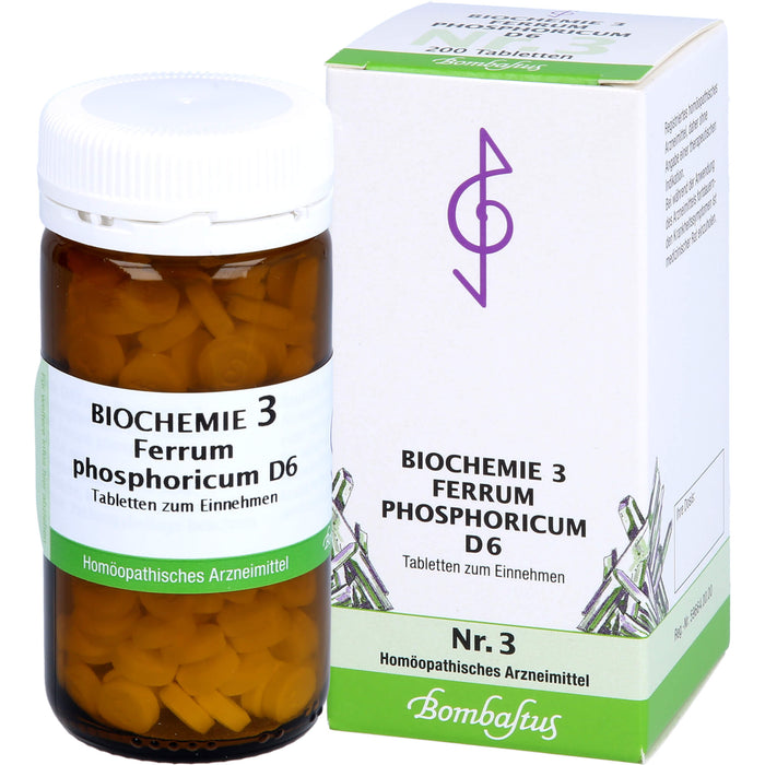 Biochemie 3 Ferrum phosphoricum Bombastus D6 Tbl., 200 St TAB