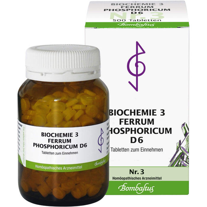 Biochemie 3 Ferrum phosphoricum Bombastus D6 Tbl., 500 St TAB