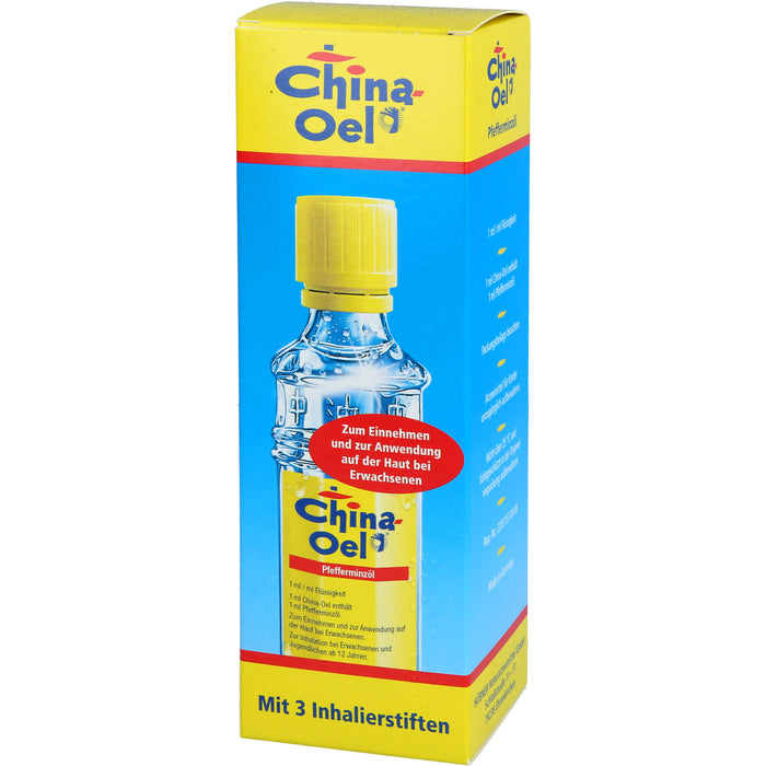China-Oel mit 3 Inhalatoren Pfefferminzöl, 100 ml Huile éthérique