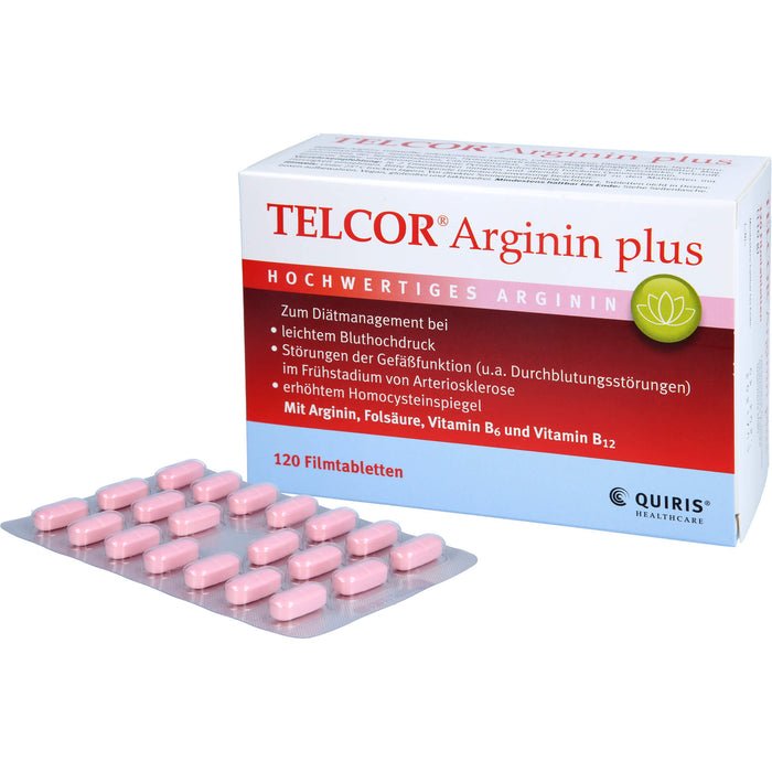 Telcor Arginin plus Filmtabletten, 120 pc Tablettes
