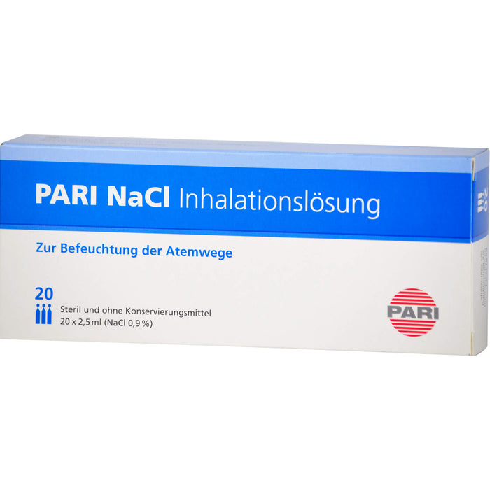 PARI NaCl Inhalationslösung zur Befeuchtung der Atemwege, 50 ml Solution