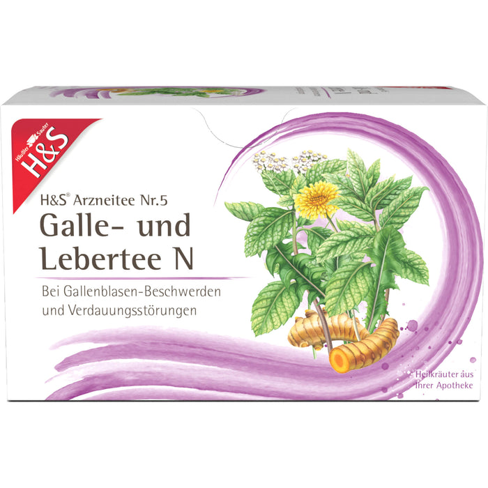 H&S Galle- und Lebertee N Arzneitee Nr. 5 Filterbeutel, 20 St. Filterbeutel