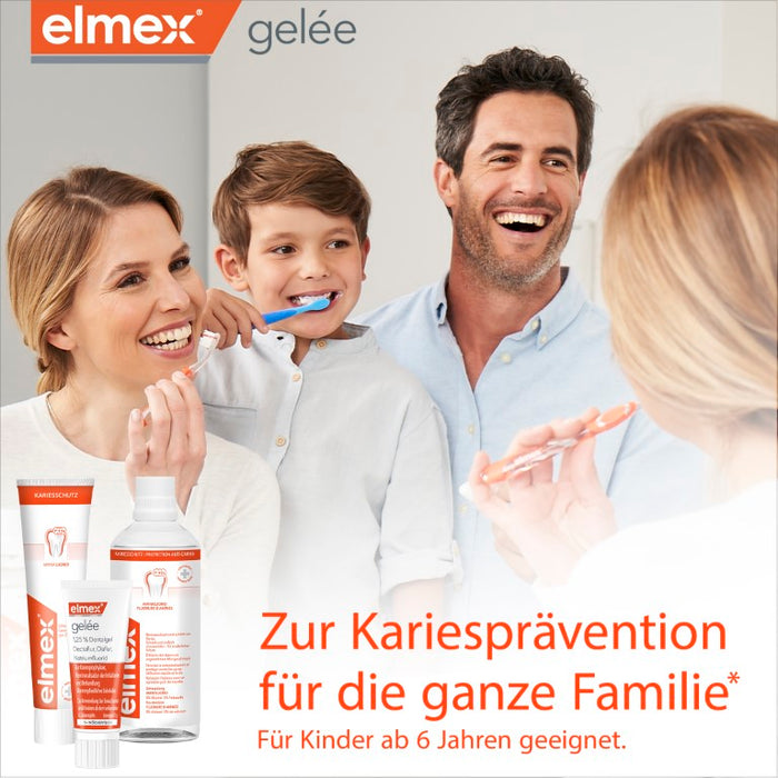 elmex gelée Fluorid Zahnpasta zum Schutz vor Karies und schmerzempfindlichen Zähnen, 25 g Gel