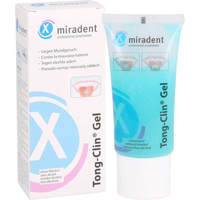 Miradent Tong Clin Gel Zungenreinigungsgel gegen Mundgeruch, 50 ml Gel