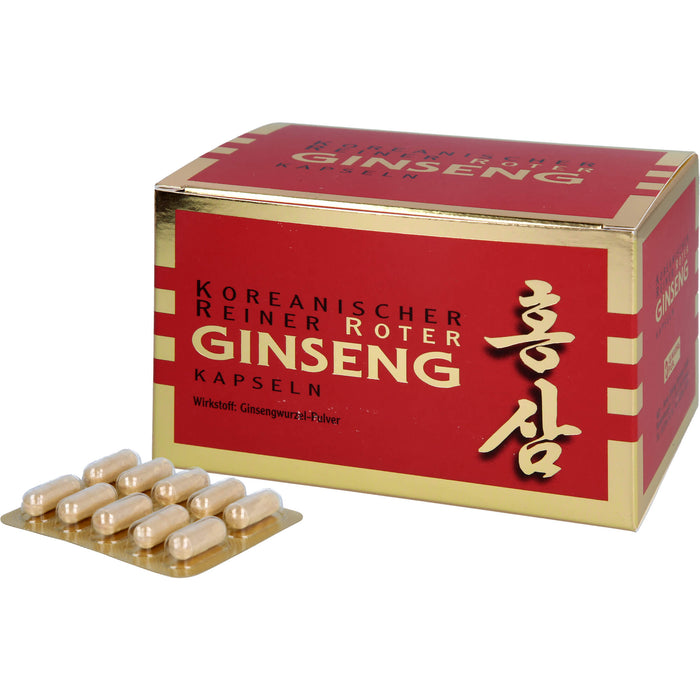 Koreanischer reiner roter Ginseng 300 mg Wurzelpulver Kapseln, 200 pc Capsules